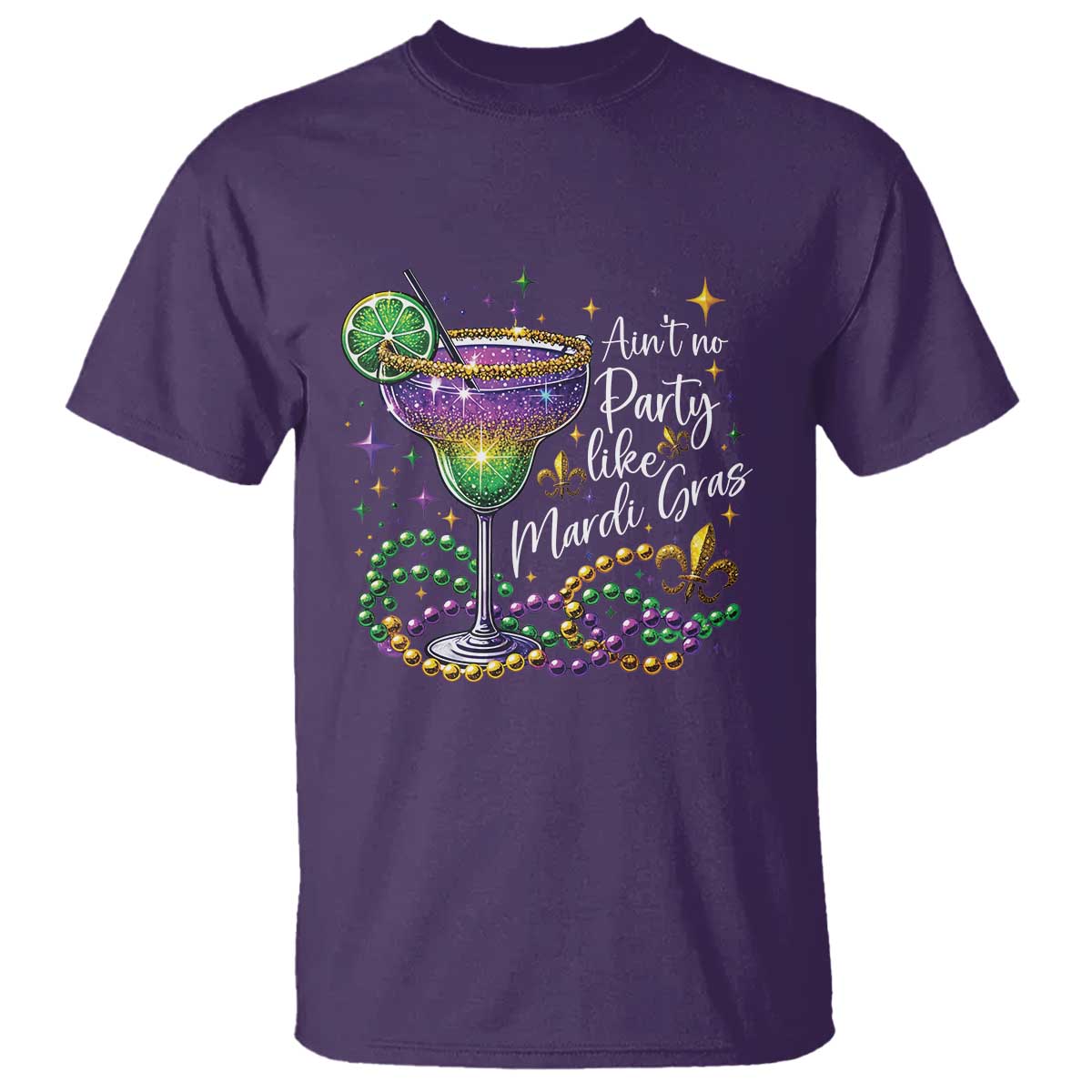 Ain't No Party Like Mardi Gras T Shirt Fat Tuesday Louisiana Drinking Team TS09 Purple Print Your Wear