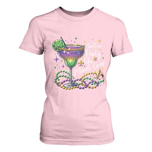 Ain't No Party Like Mardi Gras T Shirt For Women Fat Tuesday Louisiana Drinking Team TS09 Light Pink Print Your Wear
