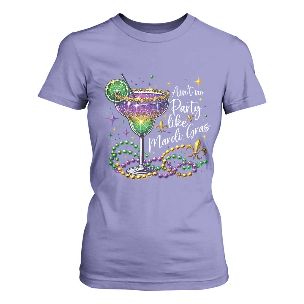 Ain't No Party Like Mardi Gras T Shirt For Women Fat Tuesday Louisiana Drinking Team TS09 Violet Print Your Wear