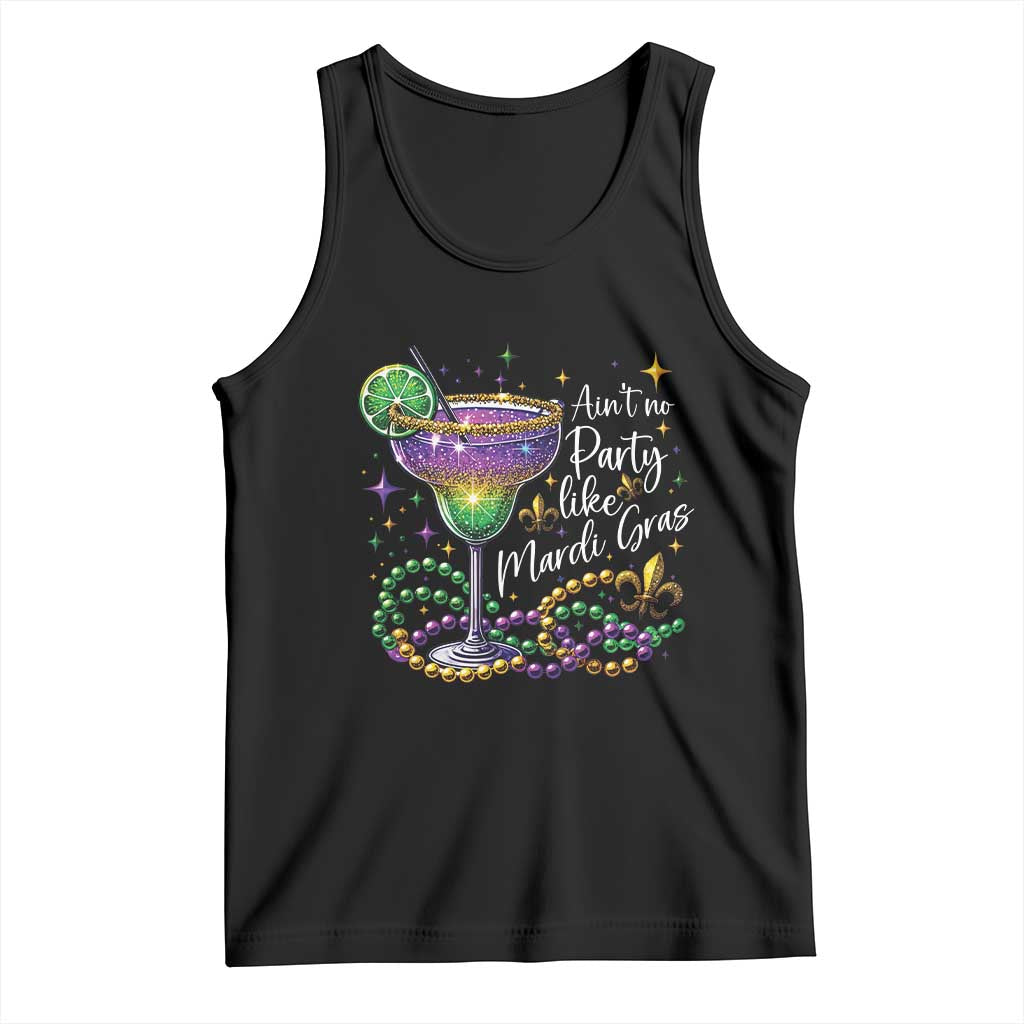 Ain't No Party Like Mardi Gras Tank Top Fat Tuesday Louisiana Drinking Team TS09 Black Print Your Wear