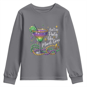 Ain't No Party Like Mardi Gras Youth Sweatshirt Fat Tuesday Louisiana Drinking Team TS09 Charcoal Print Your Wear