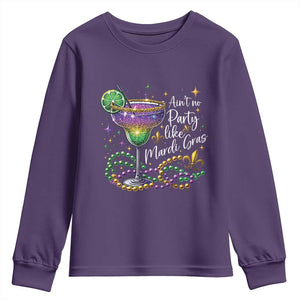 Ain't No Party Like Mardi Gras Youth Sweatshirt Fat Tuesday Louisiana Drinking Team TS09 Purple Print Your Wear