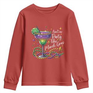 Ain't No Party Like Mardi Gras Youth Sweatshirt Fat Tuesday Louisiana Drinking Team TS09 Red Print Your Wear