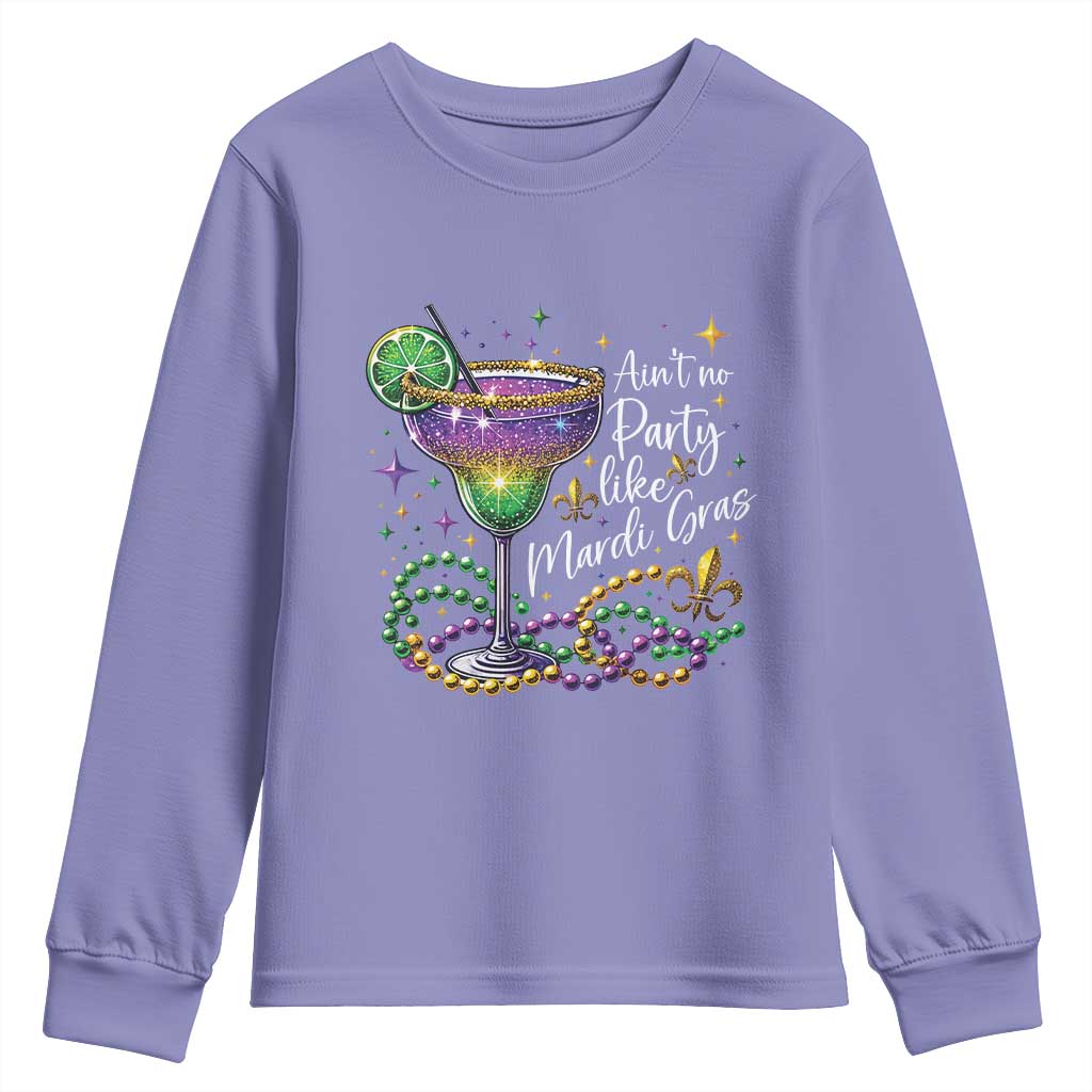 Ain't No Party Like Mardi Gras Youth Sweatshirt Fat Tuesday Louisiana Drinking Team TS09 Violet Print Your Wear