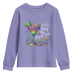 Ain't No Party Like Mardi Gras Youth Sweatshirt Fat Tuesday Louisiana Drinking Team TS09 Violet Print Your Wear