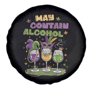 Funny Mardi Gras Drinking Team Spare Tire Cover May Contain Alcohol Fat Tuesday Party TS09 Print Your Wear