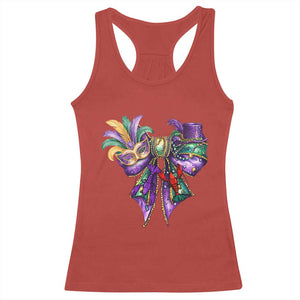 Coquette Bow Mardi Gras Racerback Tank Top New Orleans Carnival Beads Mask Crawfish TS09 Red Print Your Wear