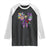 Coquette Bow Mardi Gras Raglan Shirt New Orleans Carnival Beads Mask Crawfish TS09 Black White Print Your Wear