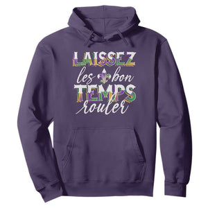 Mardi Gras Hoodie Laissez Les Bon Temps Rouler TS09 Purple Print Your Wear