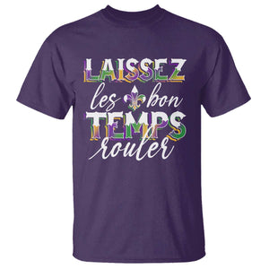 Mardi Gras T Shirt Laissez Les Bon Temps Rouler TS09 Purple Print Your Wear