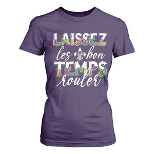 Mardi Gras T Shirt For Women Laissez Les Bon Temps Rouler TS09 Purple Print Your Wear