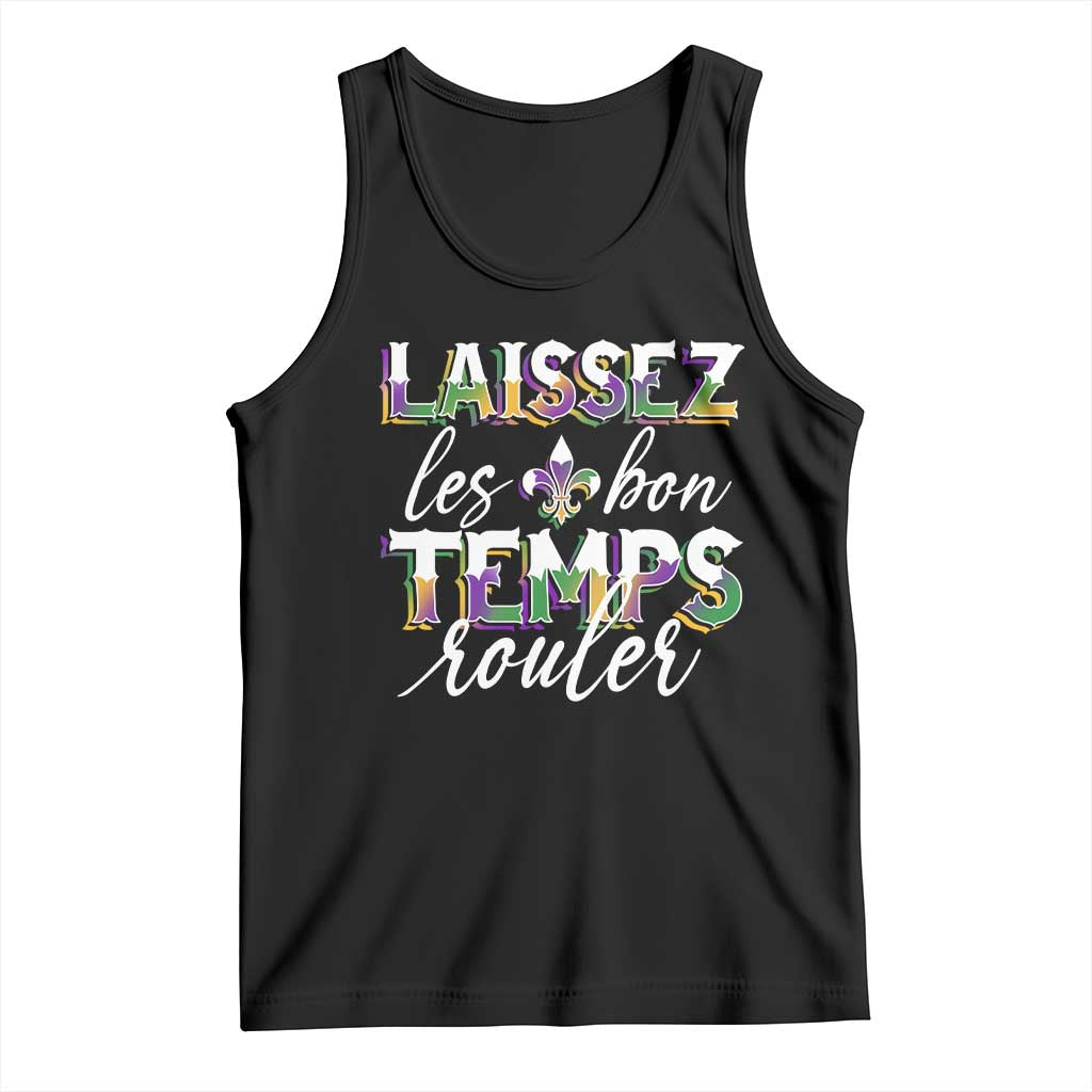 Mardi Gras Tank Top Laissez Les Bon Temps Rouler TS09 Black Print Your Wear