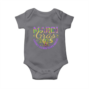 Mardi Gras 2025 Baby Onesie Laissez Les Bon Temps Rouler TS09 Charcoal Print Your Wear