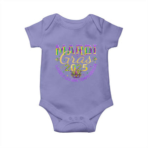 Mardi Gras 2025 Baby Onesie Laissez Les Bon Temps Rouler TS09 Violet Print Your Wear