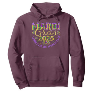 Mardi Gras 2025 Hoodie Laissez Les Bon Temps Rouler TS09 Maroon Print Your Wear