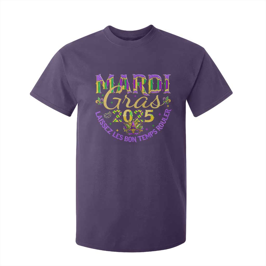 Mardi Gras 2025 T Shirt For Kid Laissez Les Bon Temps Rouler TS09 Purple Print Your Wear