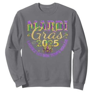 Mardi Gras 2025 Sweatshirt Laissez Les Bon Temps Rouler TS09 Charcoal Print Your Wear