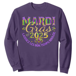 Mardi Gras 2025 Sweatshirt Laissez Les Bon Temps Rouler TS09 Purple Print Your Wear