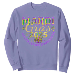Mardi Gras 2025 Sweatshirt Laissez Les Bon Temps Rouler TS09 Violet Print Your Wear