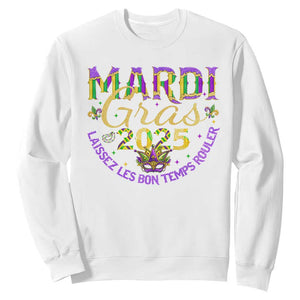 Mardi Gras 2025 Sweatshirt Laissez Les Bon Temps Rouler TS09 White Print Your Wear