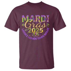 Mardi Gras 2025 T Shirt Laissez Les Bon Temps Rouler TS09 Maroon Print Your Wear