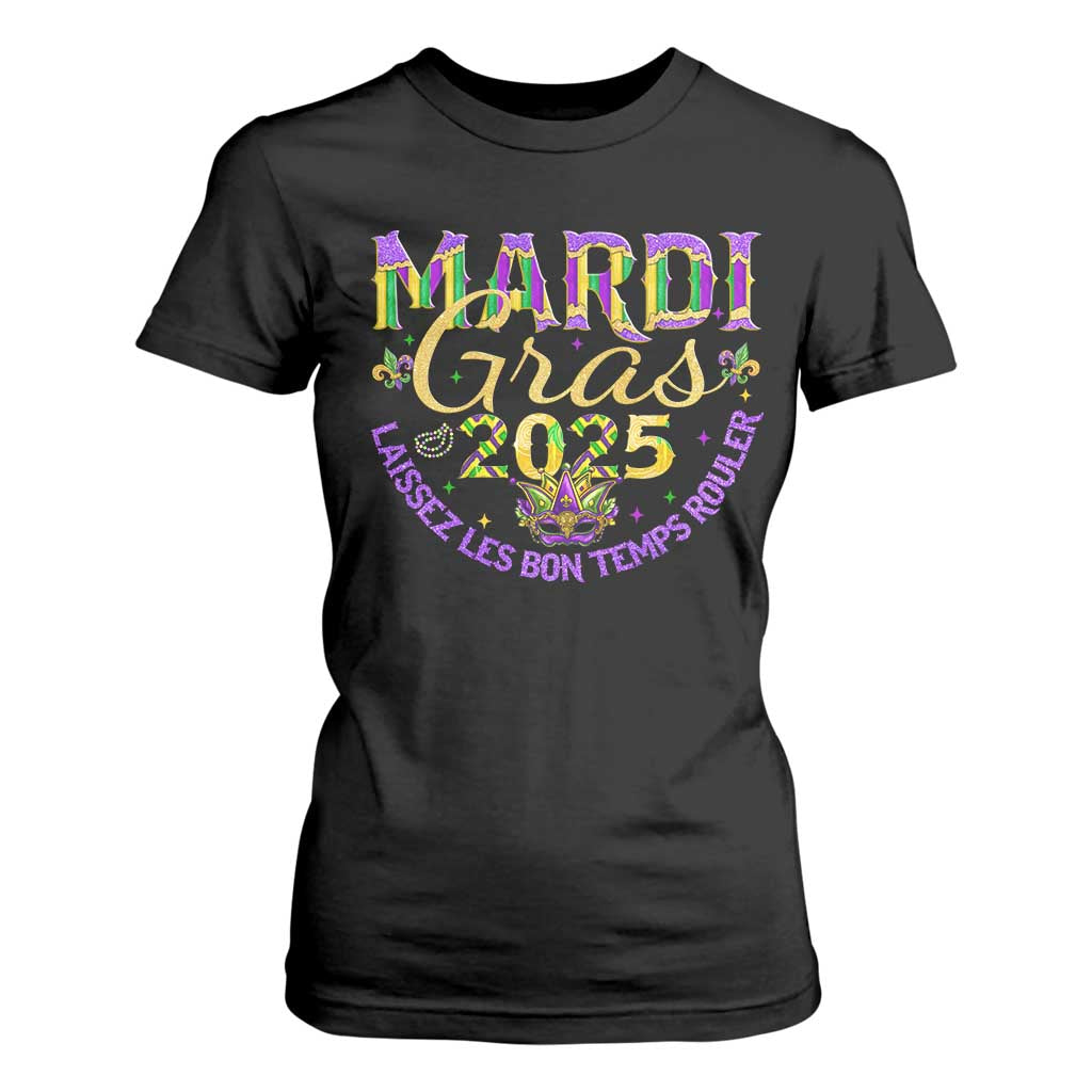 Mardi Gras 2025 T Shirt For Women Laissez Les Bon Temps Rouler TS09 Black Print Your Wear