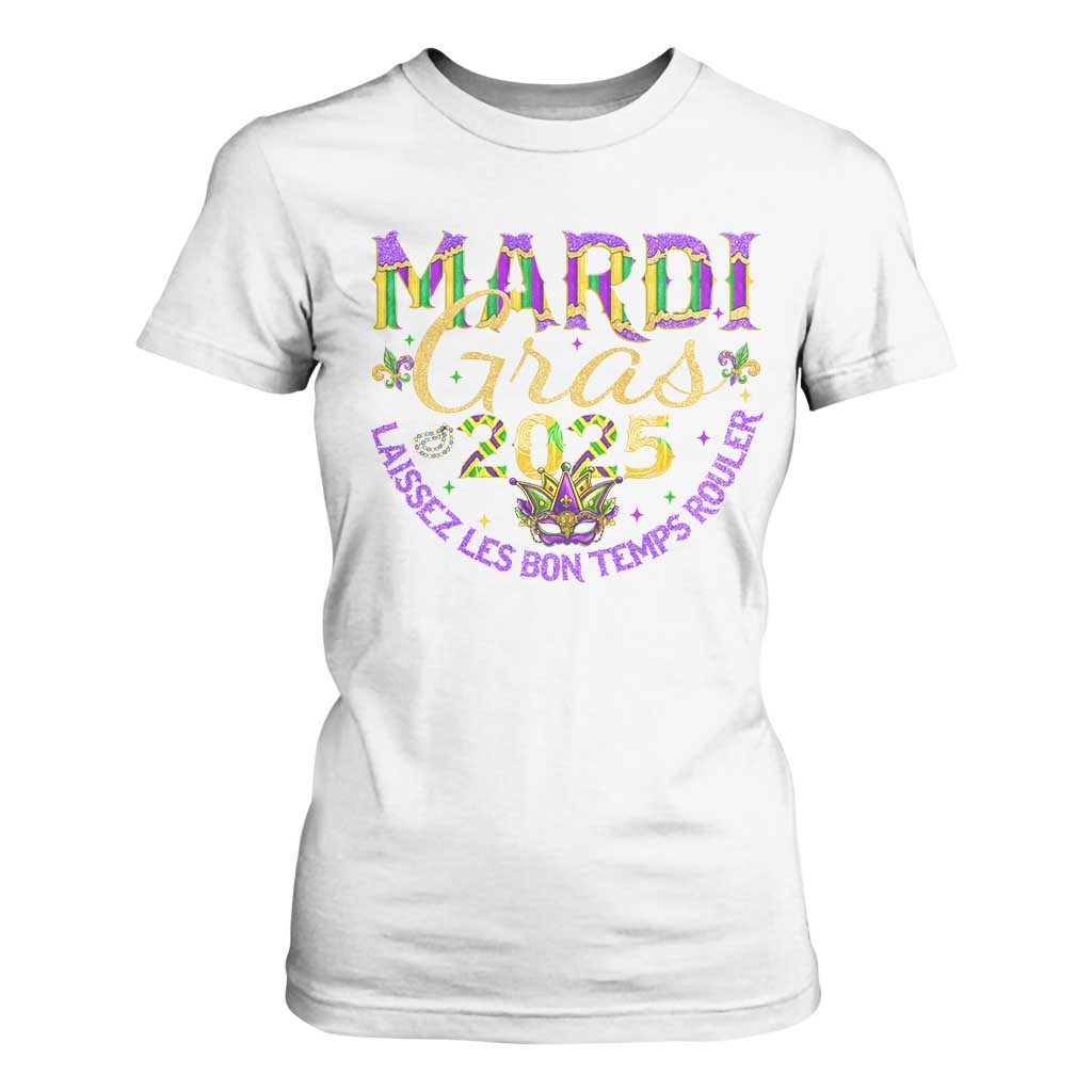 Mardi Gras 2025 T Shirt For Women Laissez Les Bon Temps Rouler TS09 White Print Your Wear