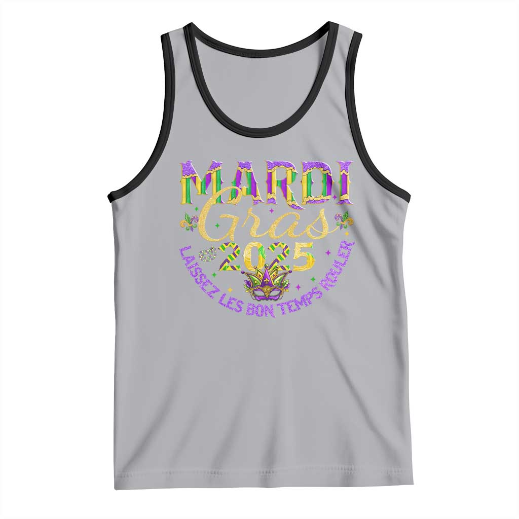 Mardi Gras 2025 Tank Top Laissez Les Bon Temps Rouler TS09 Athletic Heather Black Print Your Wear