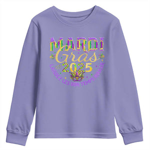 Mardi Gras 2025 Youth Sweatshirt Laissez Les Bon Temps Rouler TS09 Violet Print Your Wear