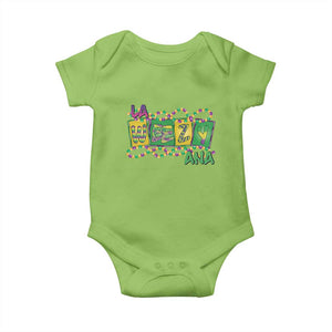 Mardi Gras La Weezy Ana Baby Onesie TS09 Lime Print Your Wear