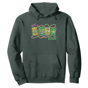 Mardi Gras La Weezy Ana Hoodie TS09 Dark Forest Green Print Your Wear
