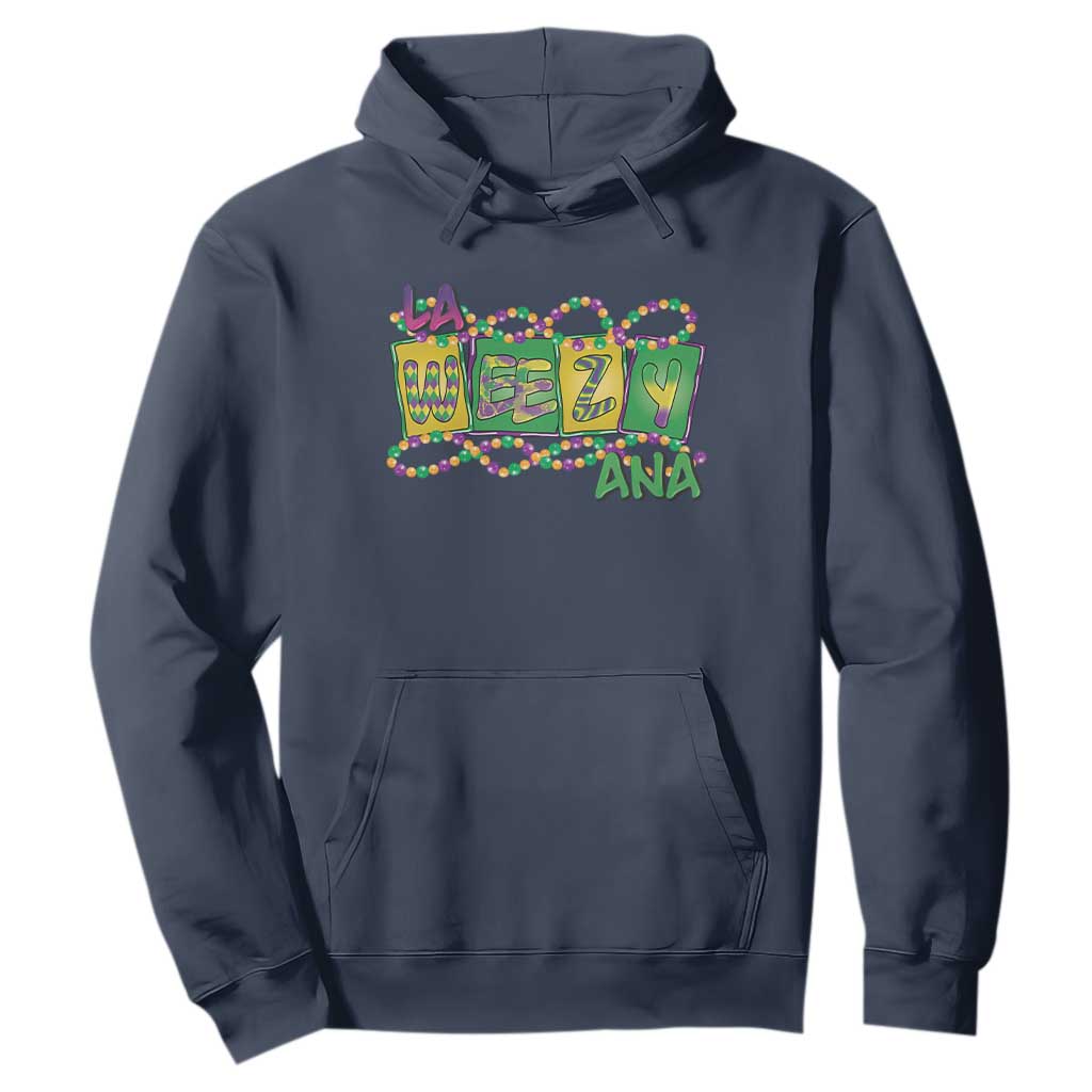 Mardi Gras La Weezy Ana Hoodie TS09 Navy Print Your Wear
