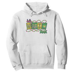 Mardi Gras La Weezy Ana Hoodie TS09 White Print Your Wear