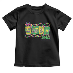 Mardi Gras La Weezy Ana Toddler T Shirt TS09 Black Print Your Wear