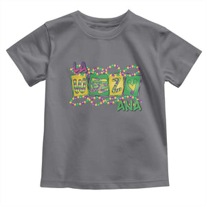 Mardi Gras La Weezy Ana Toddler T Shirt TS09 Charcoal Print Your Wear