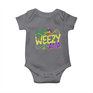 Mardi Gras Baby Onesie La Weezy Ana Hip Hop Aligator Louisiana TS09 Charcoal Print Your Wear