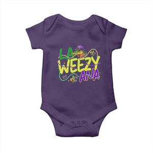 Mardi Gras Baby Onesie La Weezy Ana Hip Hop Aligator Louisiana TS09 Purple Print Your Wear