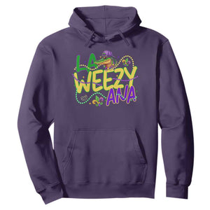 Mardi Gras Hoodie La Weezy Ana Hip Hop Aligator Louisiana TS09 Purple Print Your Wear