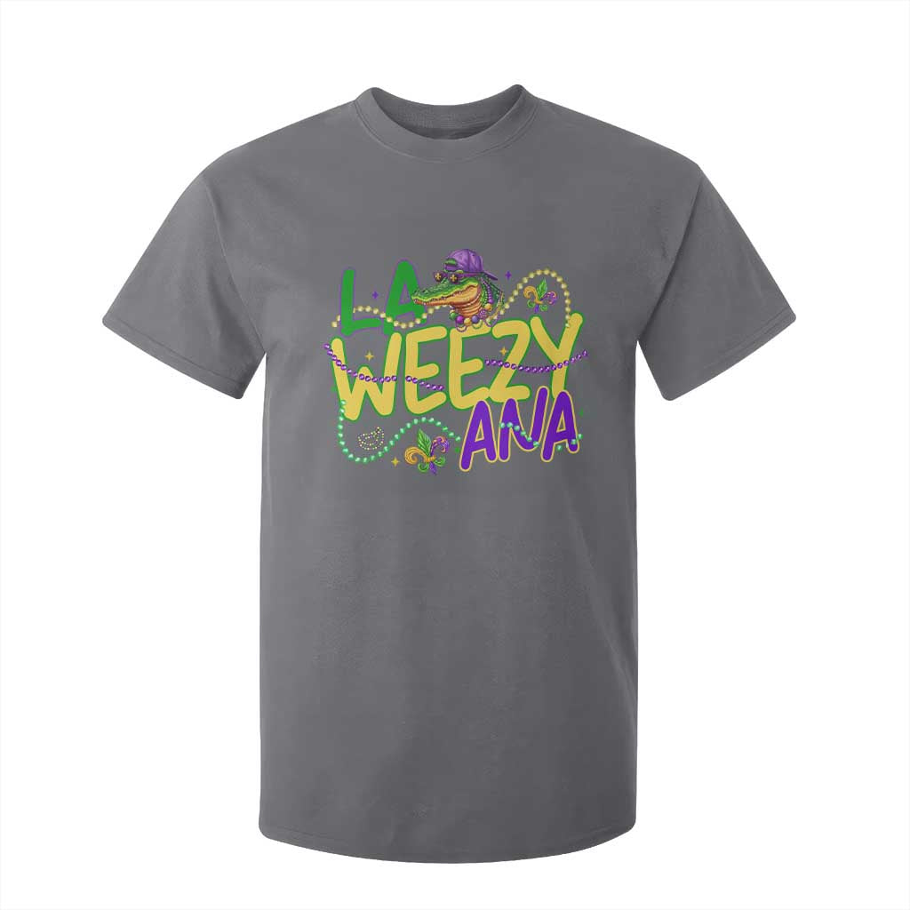 Mardi Gras T Shirt For Kid La Weezy Ana Hip Hop Aligator Louisiana TS09 Charcoal Print Your Wear