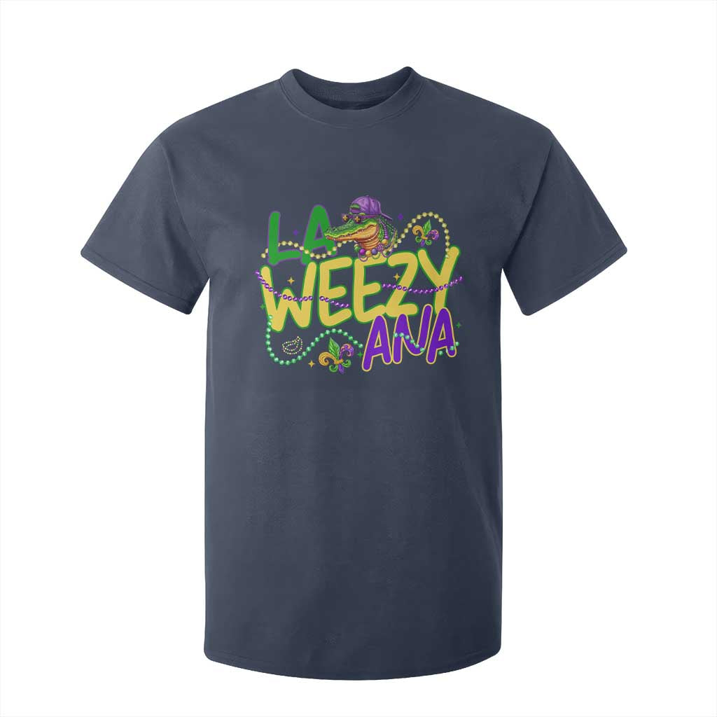 Mardi Gras T Shirt For Kid La Weezy Ana Hip Hop Aligator Louisiana TS09 Navy Print Your Wear