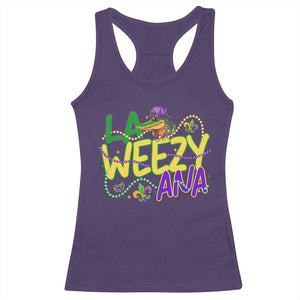 Mardi Gras Racerback Tank Top La Weezy Ana Hip Hop Aligator Louisiana TS09 Purple Print Your Wear