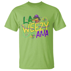 Mardi Gras T Shirt La Weezy Ana Hip Hop Aligator Louisiana TS09 Lime Print Your Wear
