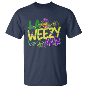 Mardi Gras T Shirt La Weezy Ana Hip Hop Aligator Louisiana TS09 Navy Print Your Wear
