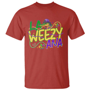 Mardi Gras T Shirt La Weezy Ana Hip Hop Aligator Louisiana TS09 Red Print Your Wear