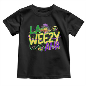 Mardi Gras Toddler T Shirt La Weezy Ana Hip Hop Aligator Louisiana TS09 Black Print Your Wear