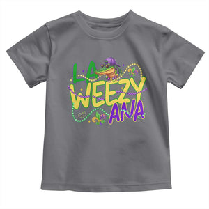 Mardi Gras Toddler T Shirt La Weezy Ana Hip Hop Aligator Louisiana TS09 Charcoal Print Your Wear