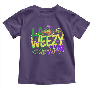 Mardi Gras Toddler T Shirt La Weezy Ana Hip Hop Aligator Louisiana TS09 Purple Print Your Wear