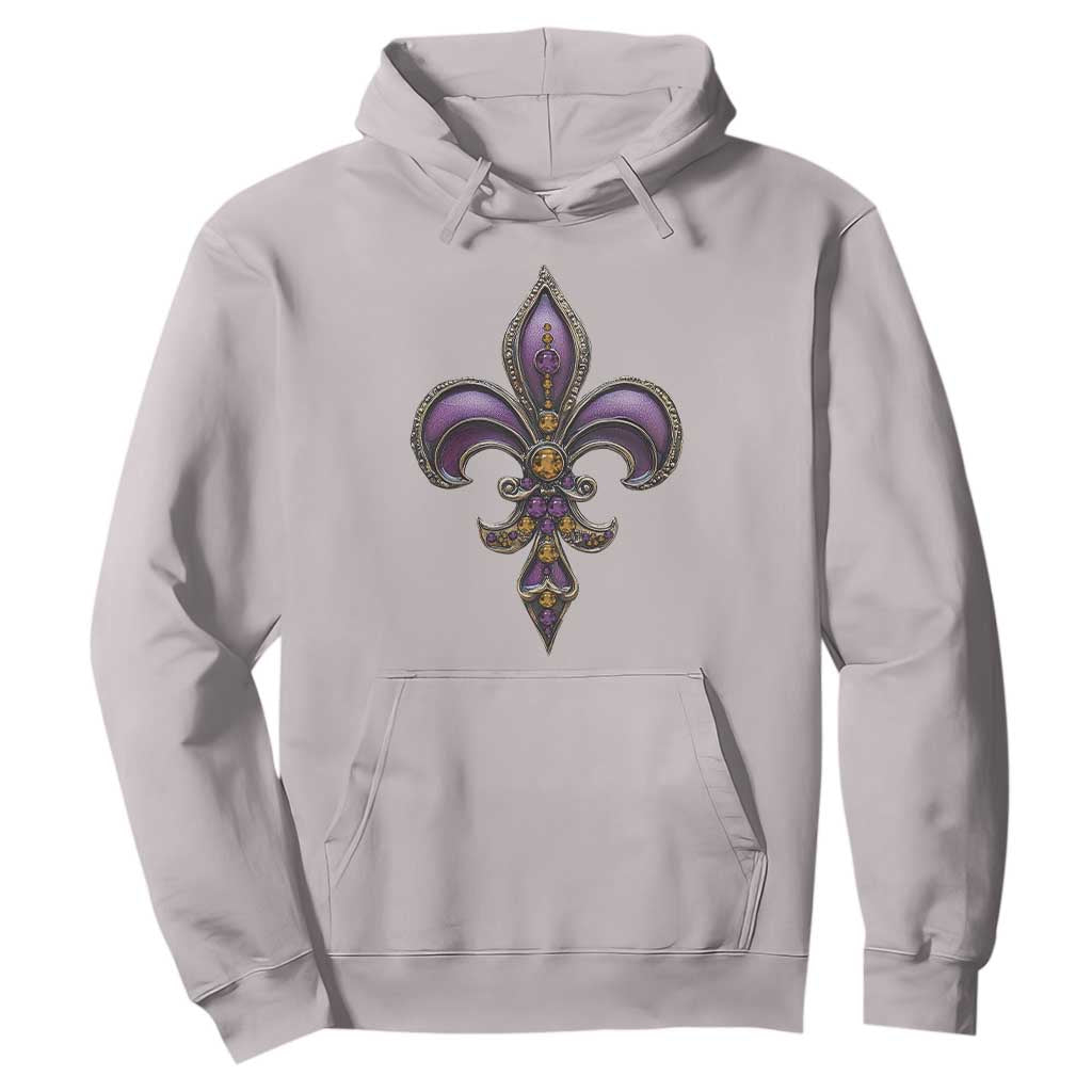 Louisiana Aesthetic Fleur De Lis Hoodie TS09 Ice Gray Print Your Wear