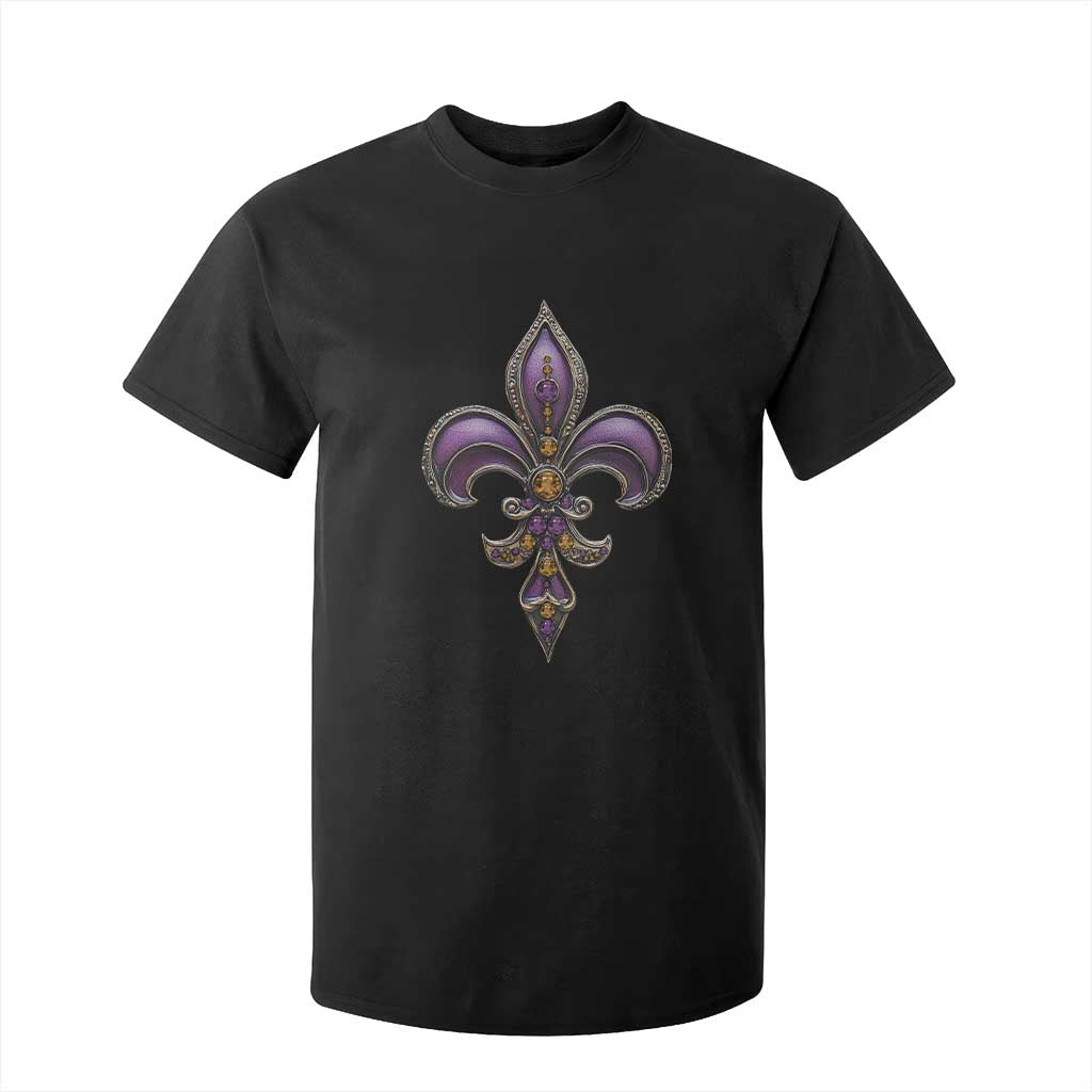 Louisiana Aesthetic Fleur De Lis T Shirt For Kid TS09 Black Print Your Wear