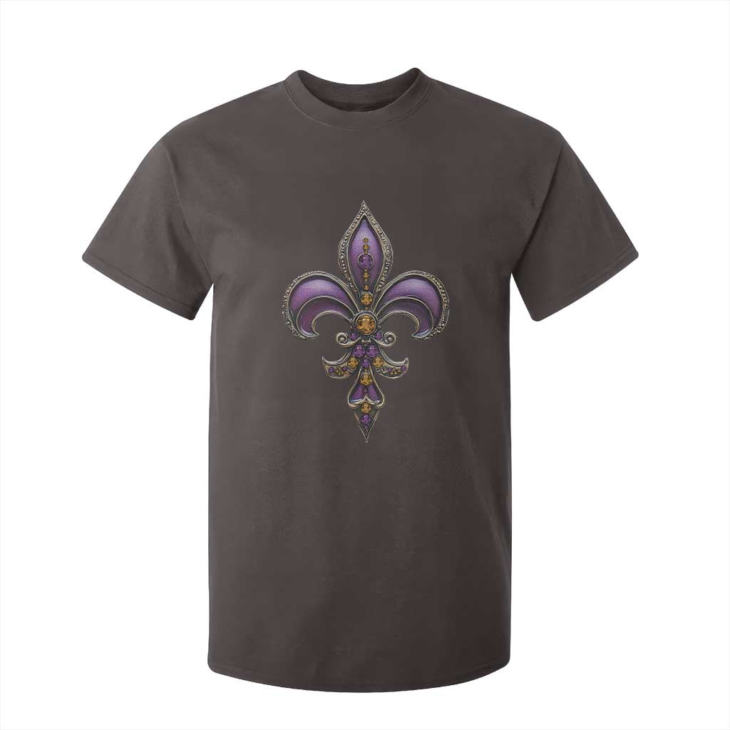 Louisiana Aesthetic Fleur De Lis T Shirt For Kid TS09 Dark Chocolate Print Your Wear